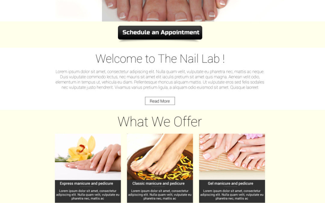 Web Design – Nail Spa